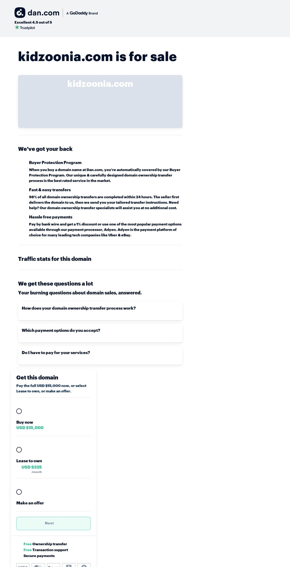 kidzoonia.com — Shopify storefront screenshot