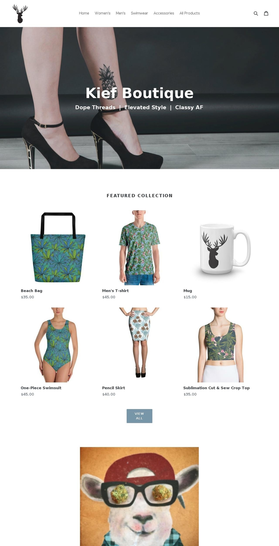 kiefboutique.com — Shopify storefront screenshot