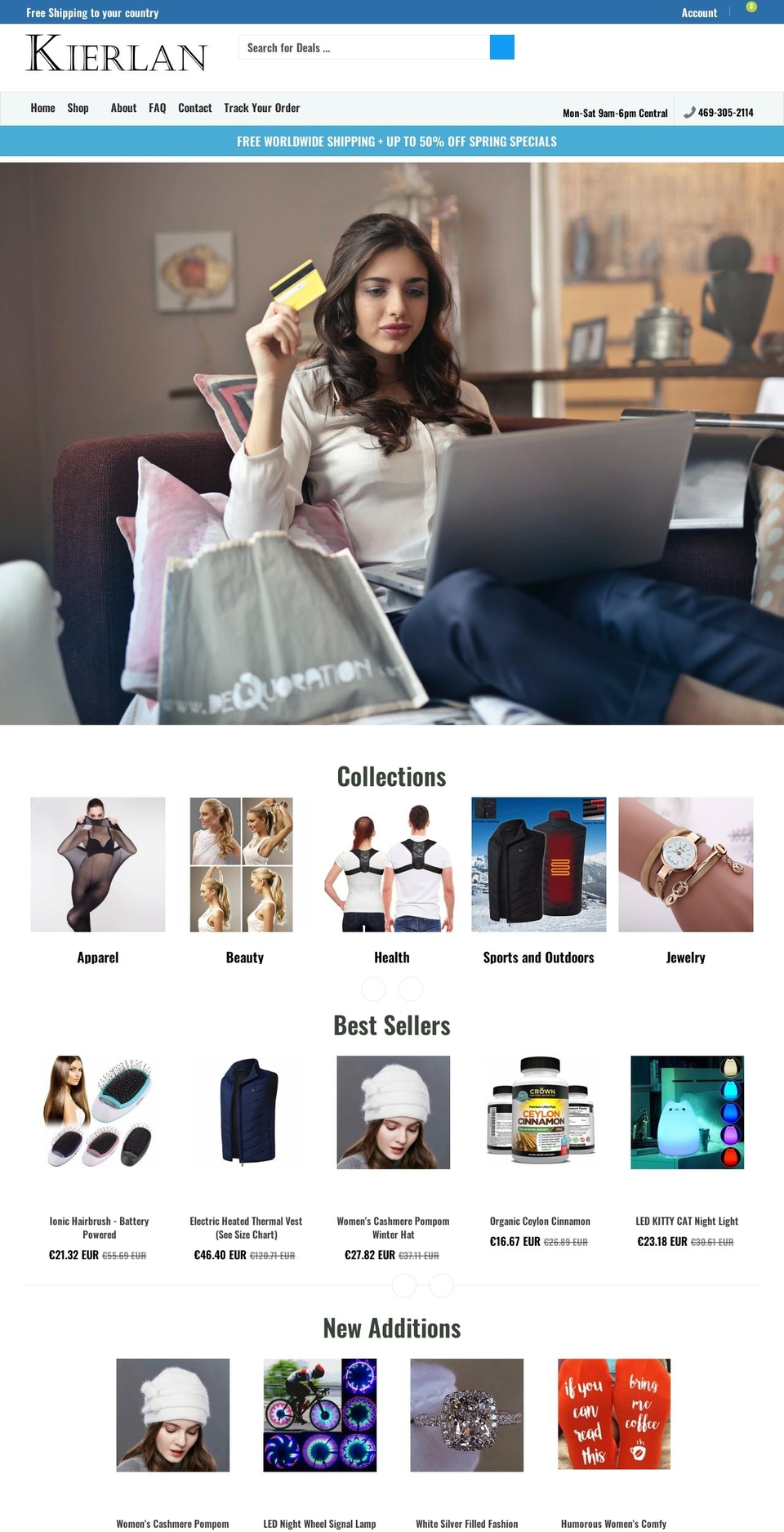 kierlan.com shopify website screenshot
