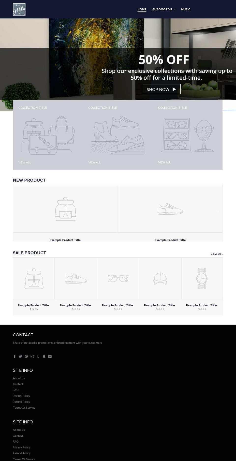 kigmaradioshop.com — Shopify storefront screenshot