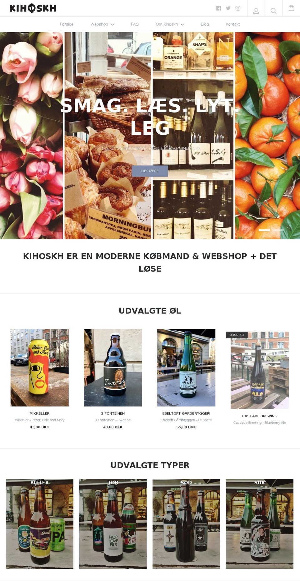 Venue Shopify theme site example kihoskh.dk
