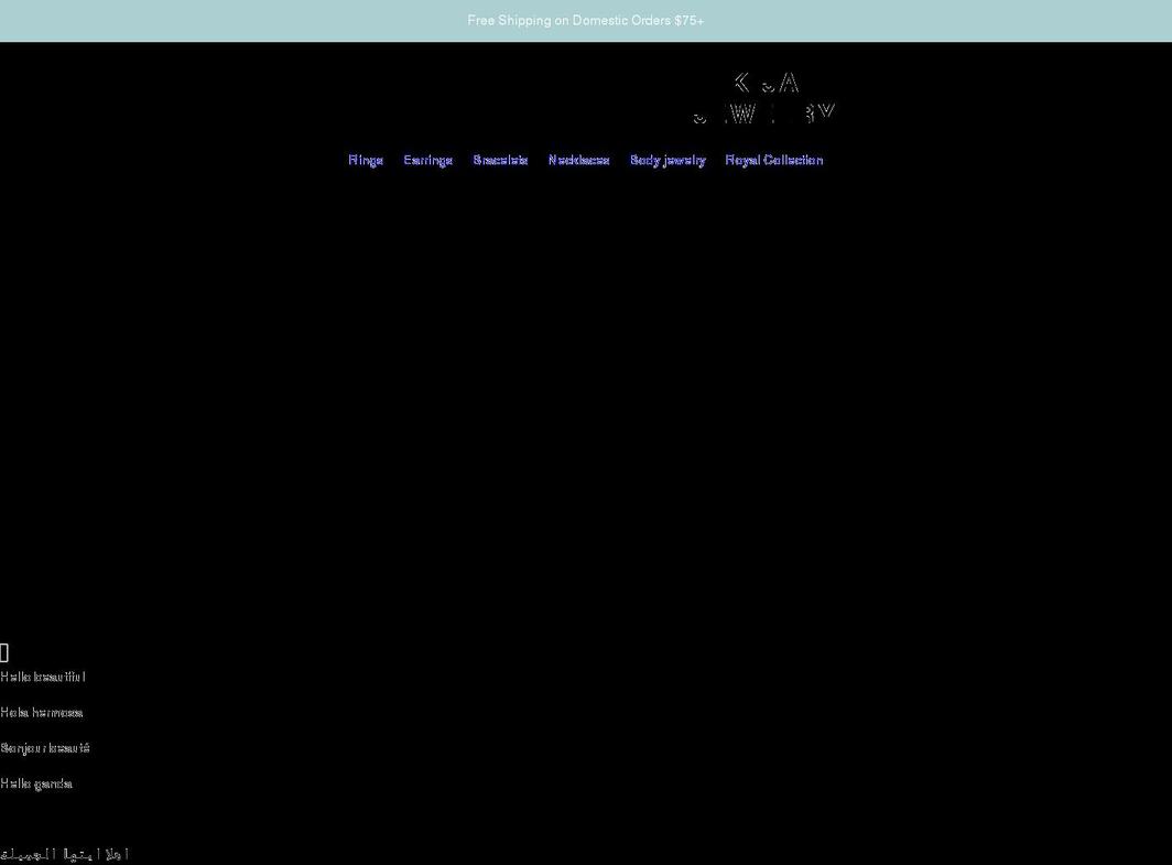 kijajewelry.com shopify website screenshot