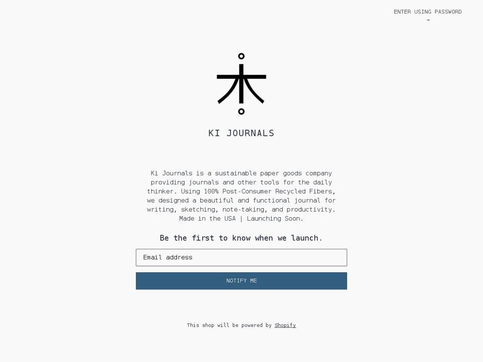 kijournals.com — Shopify storefront screenshot