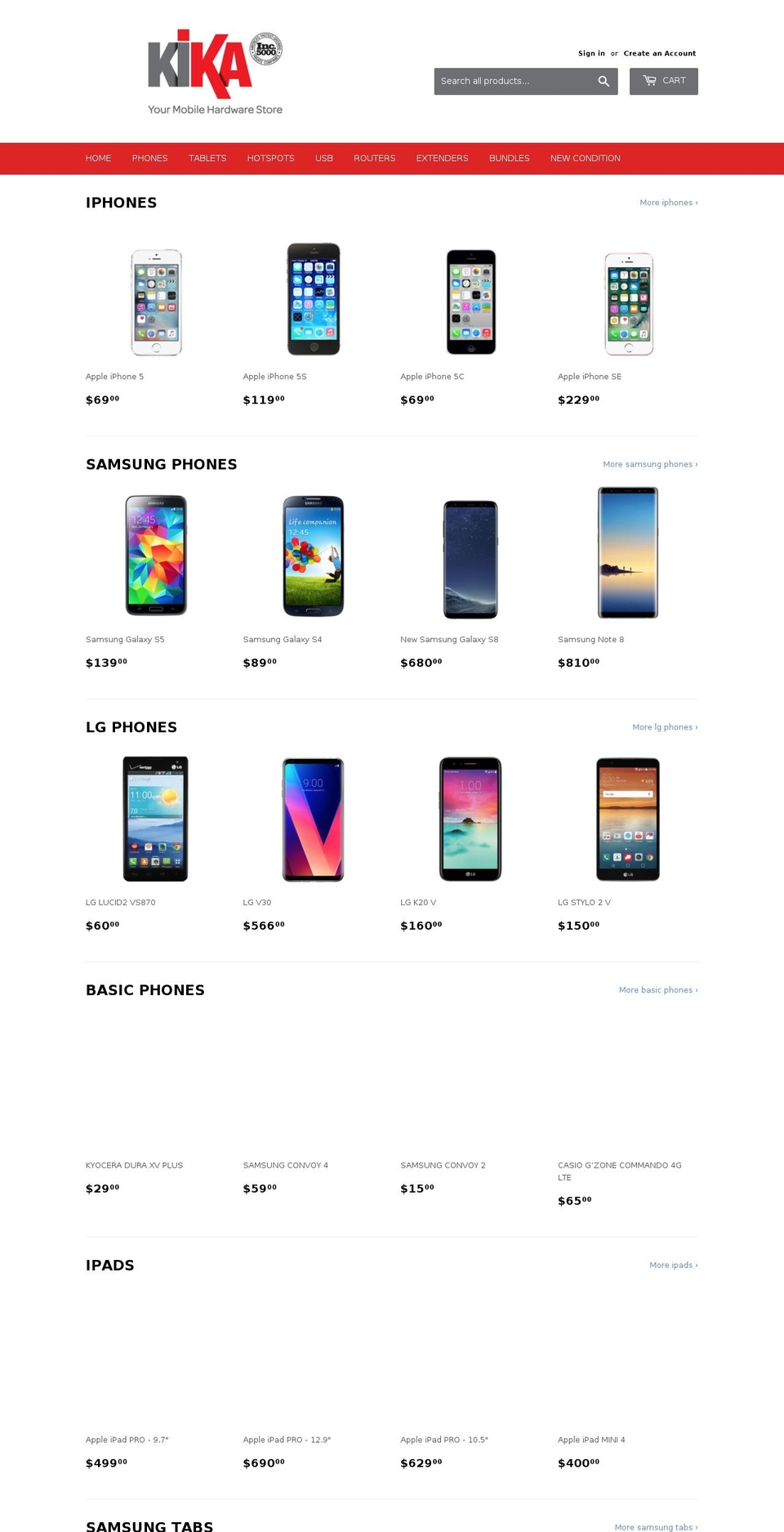 kikastore.com — Shopify storefront screenshot