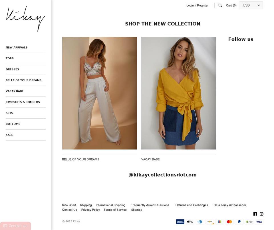 kikay.clothing shopify website screenshot