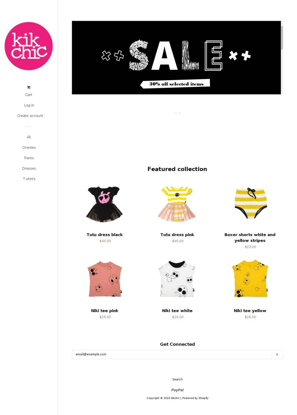 kikchic.com — Shopify storefront screenshot
