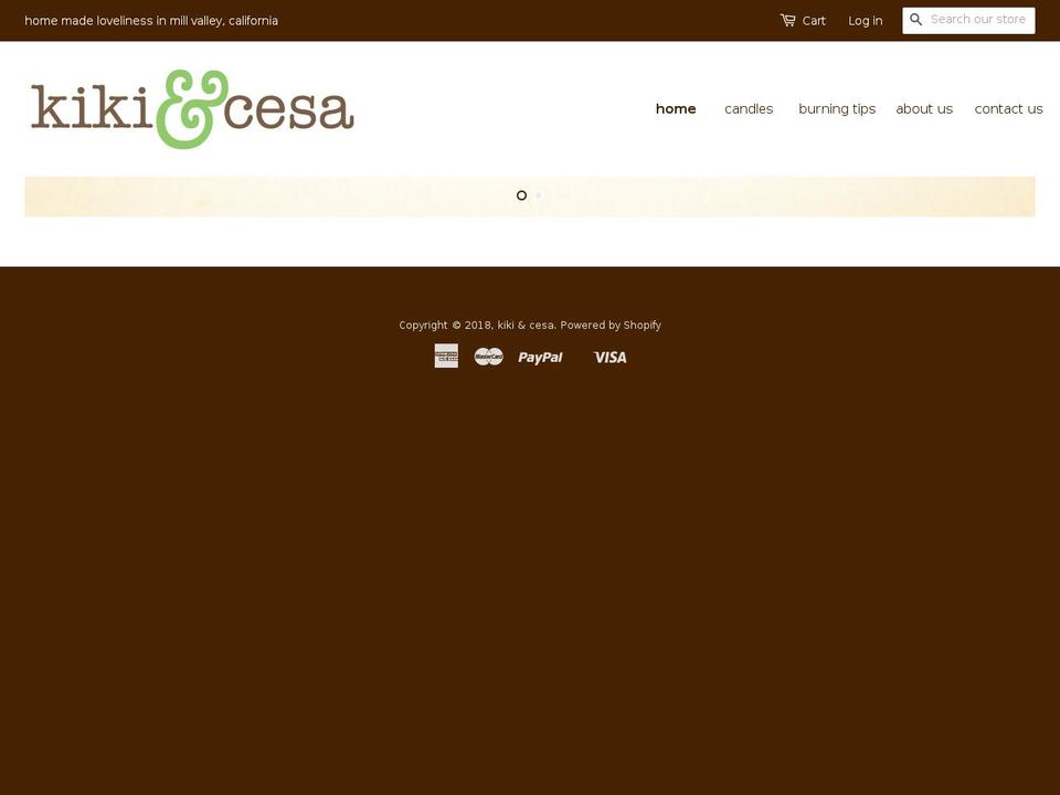 kikiandcesa.com shopify website screenshot