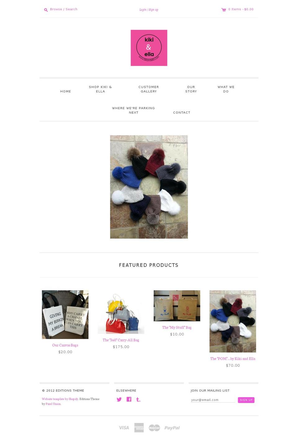 kikiandella.com shopify website screenshot