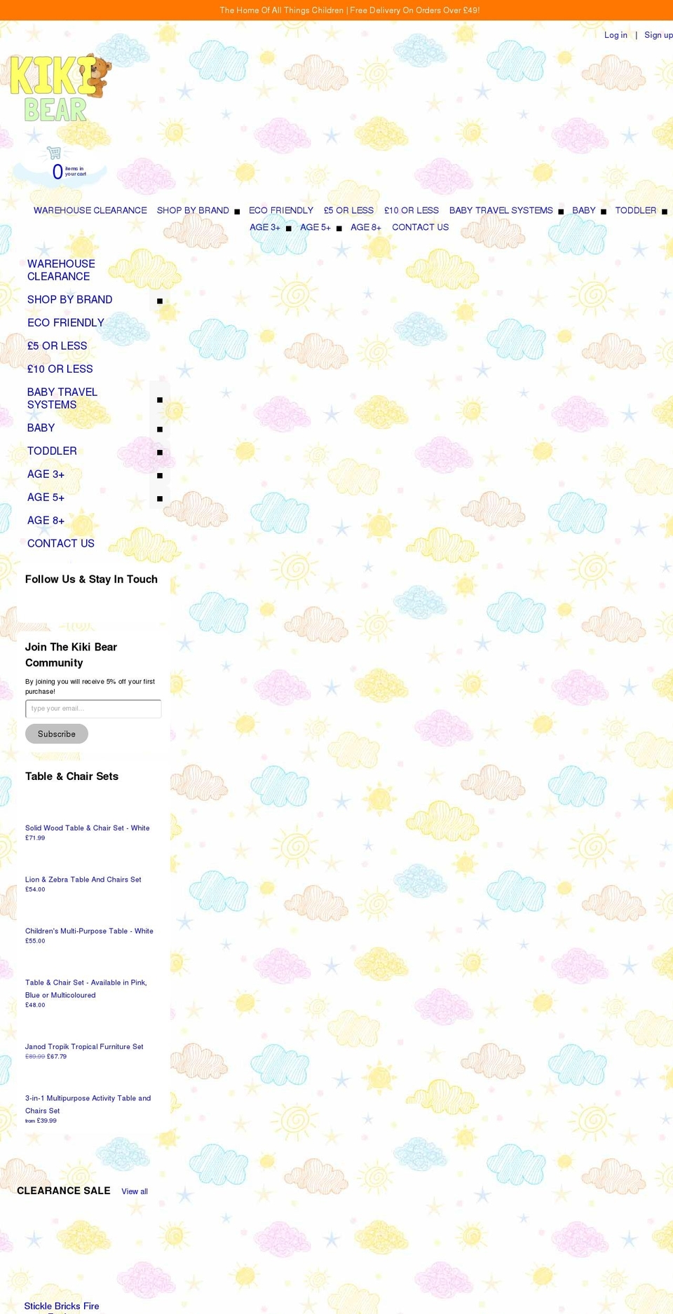 kikibear.co.uk shopify website screenshot