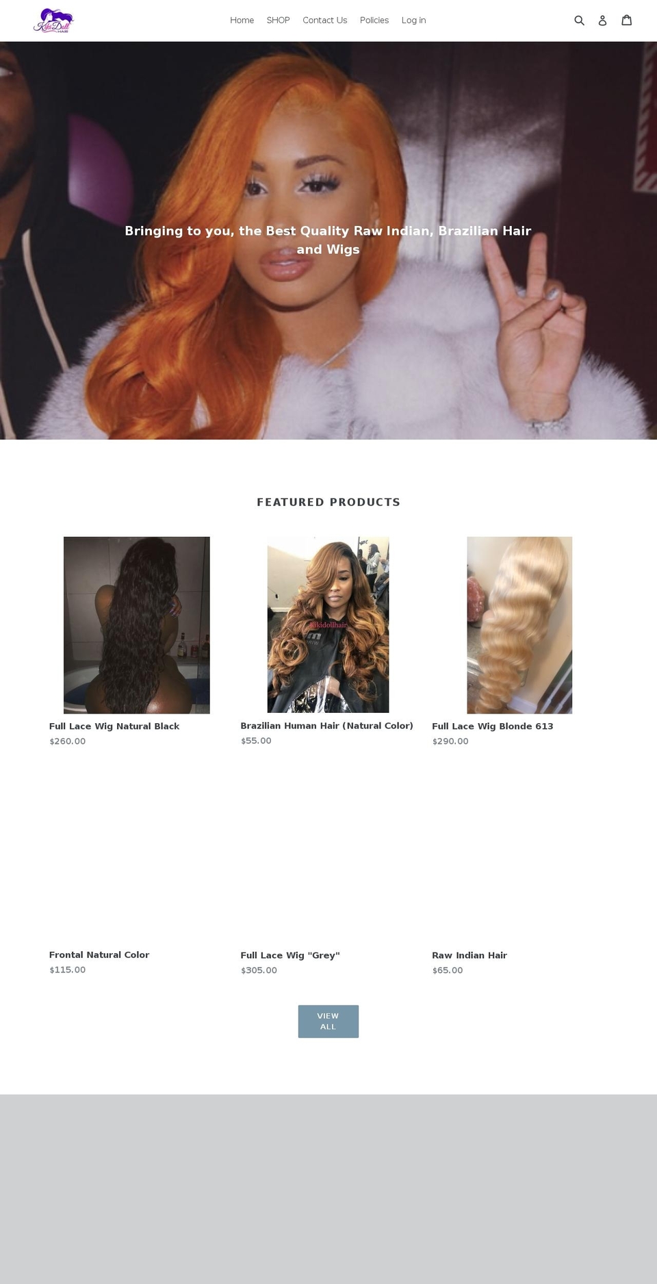 kikidollhair.com — Shopify storefront screenshot