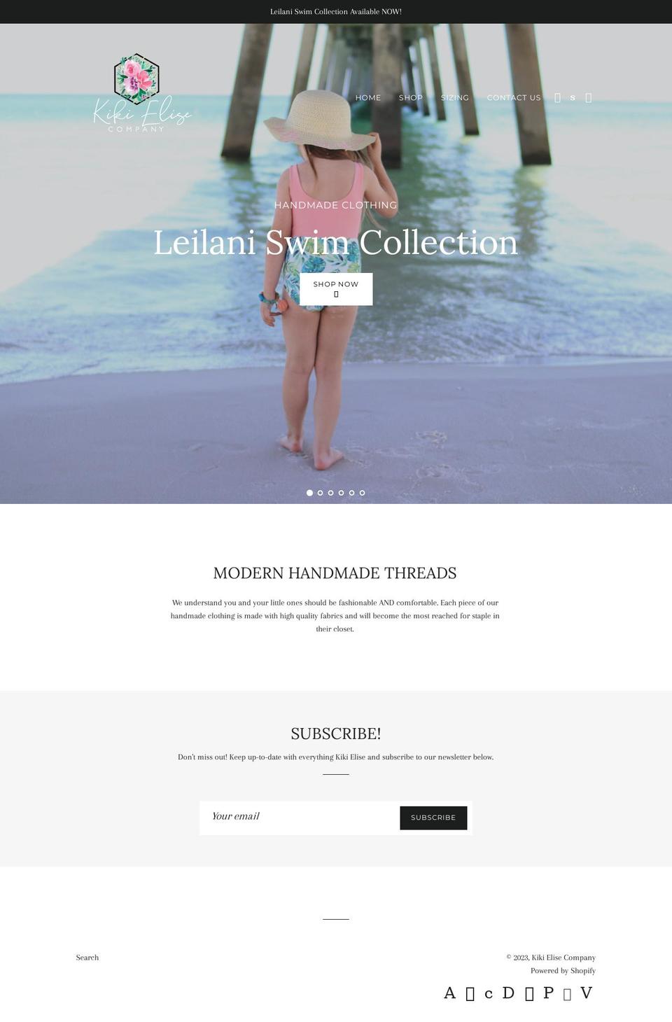kikieliseco.com — Shopify storefront screenshot