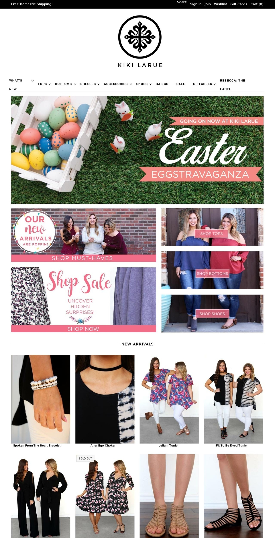 kikilarue.com shopify website screenshot