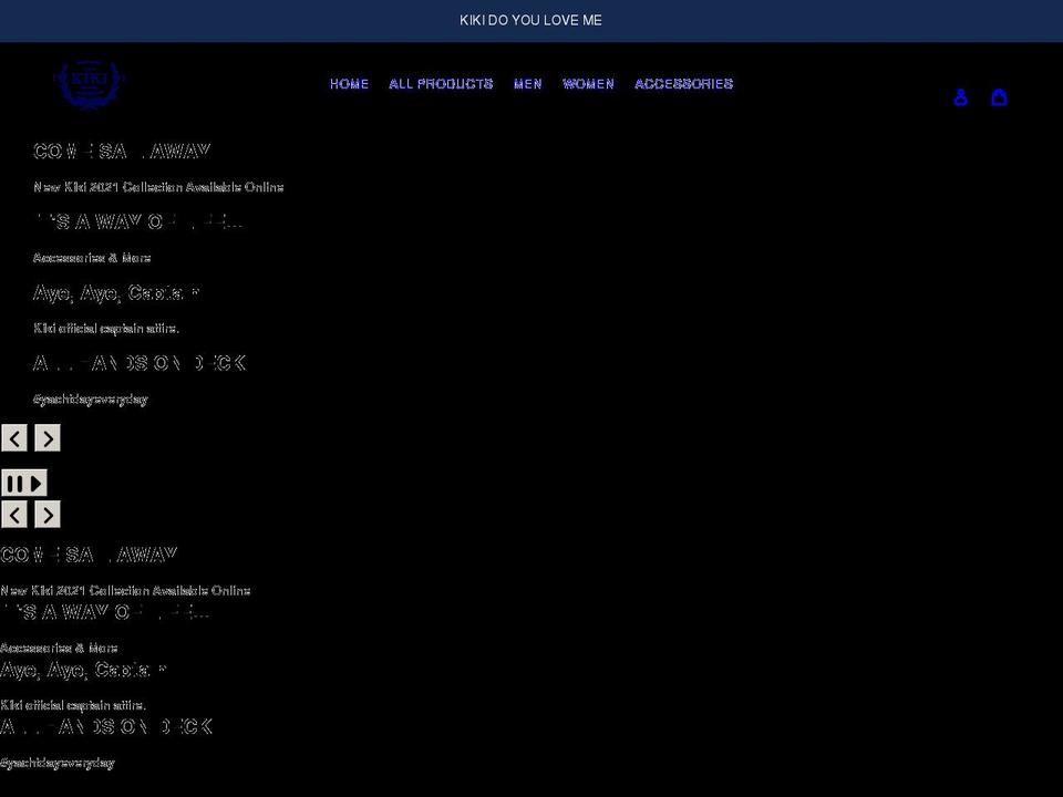 kikionlineshop.com shopify website screenshot