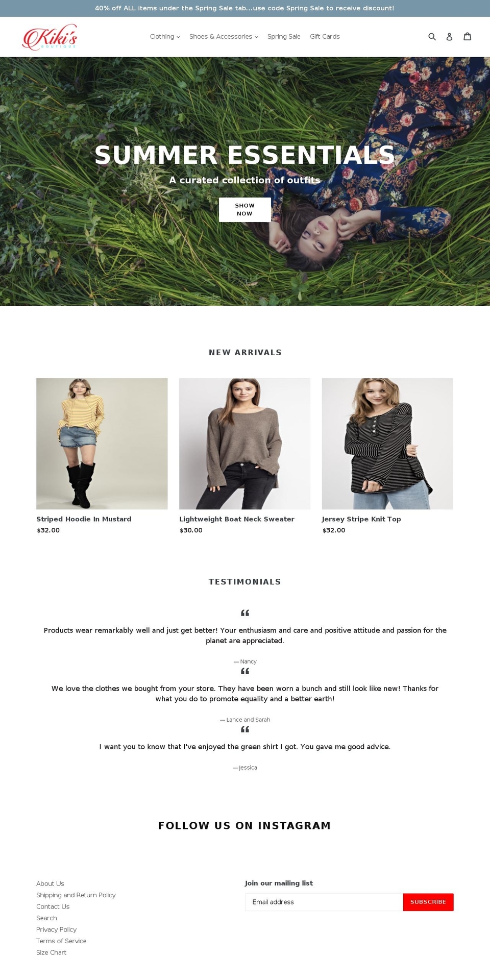 Made with ❤ by Arctic Grey V Shopify theme site example kikisboutique.net