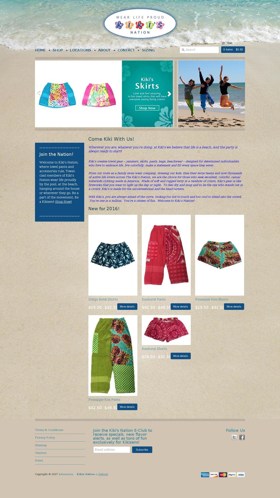 kikisgear.com shopify website screenshot