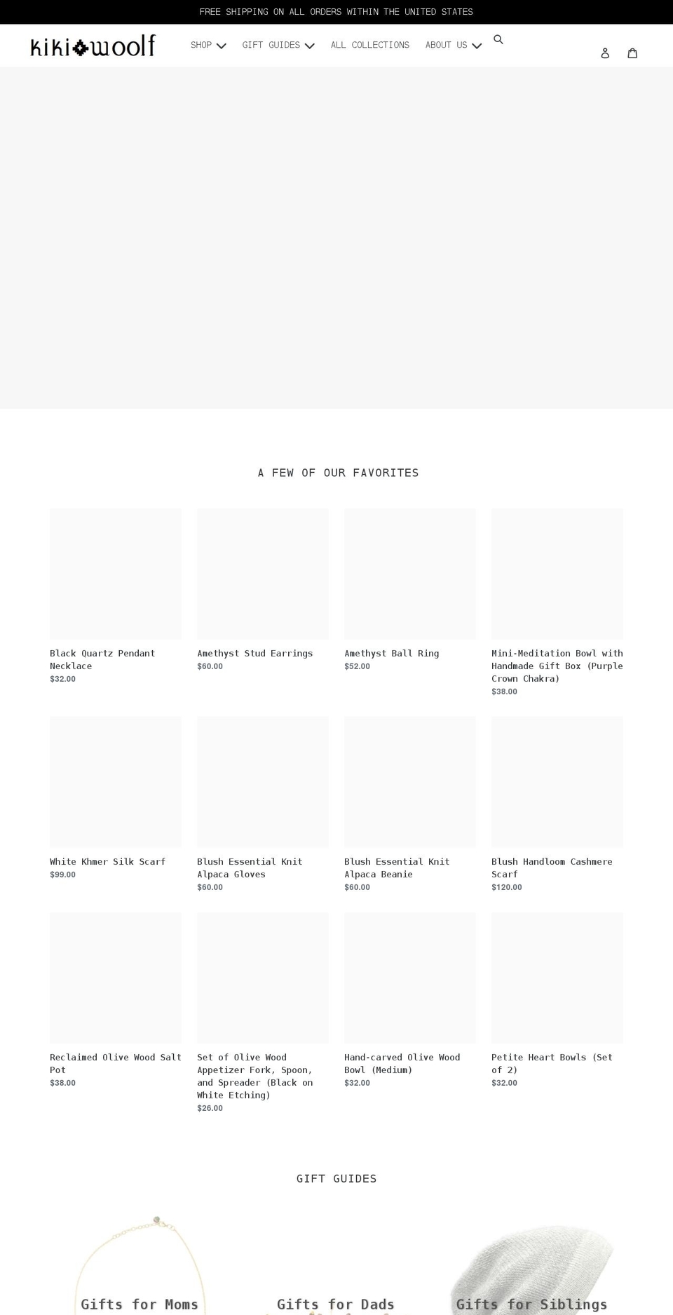kikiwoolf.com shopify website screenshot