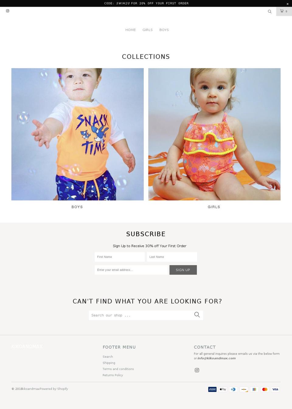 kikoandmax.com shopify website screenshot