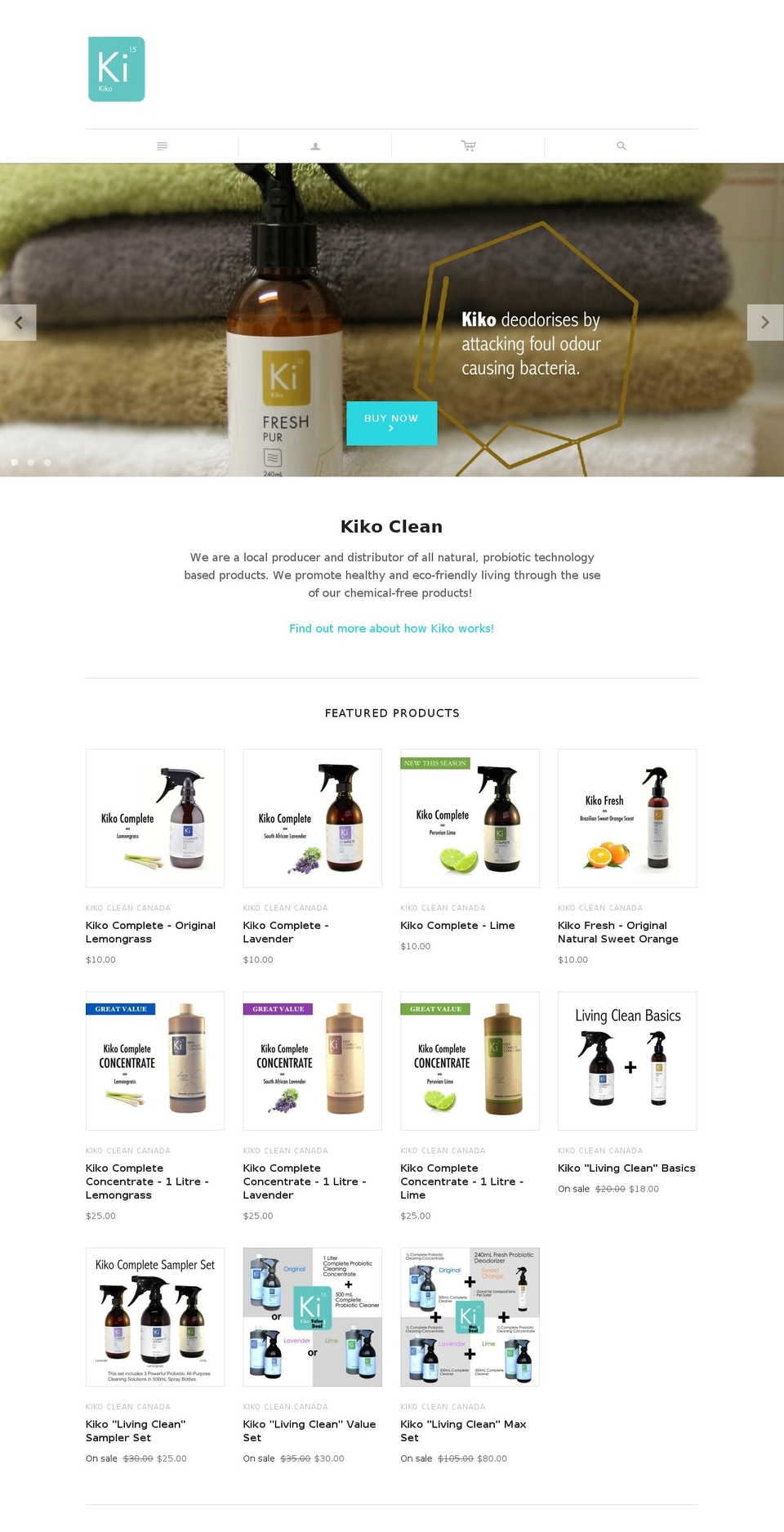 kikoclean.com shopify website screenshot