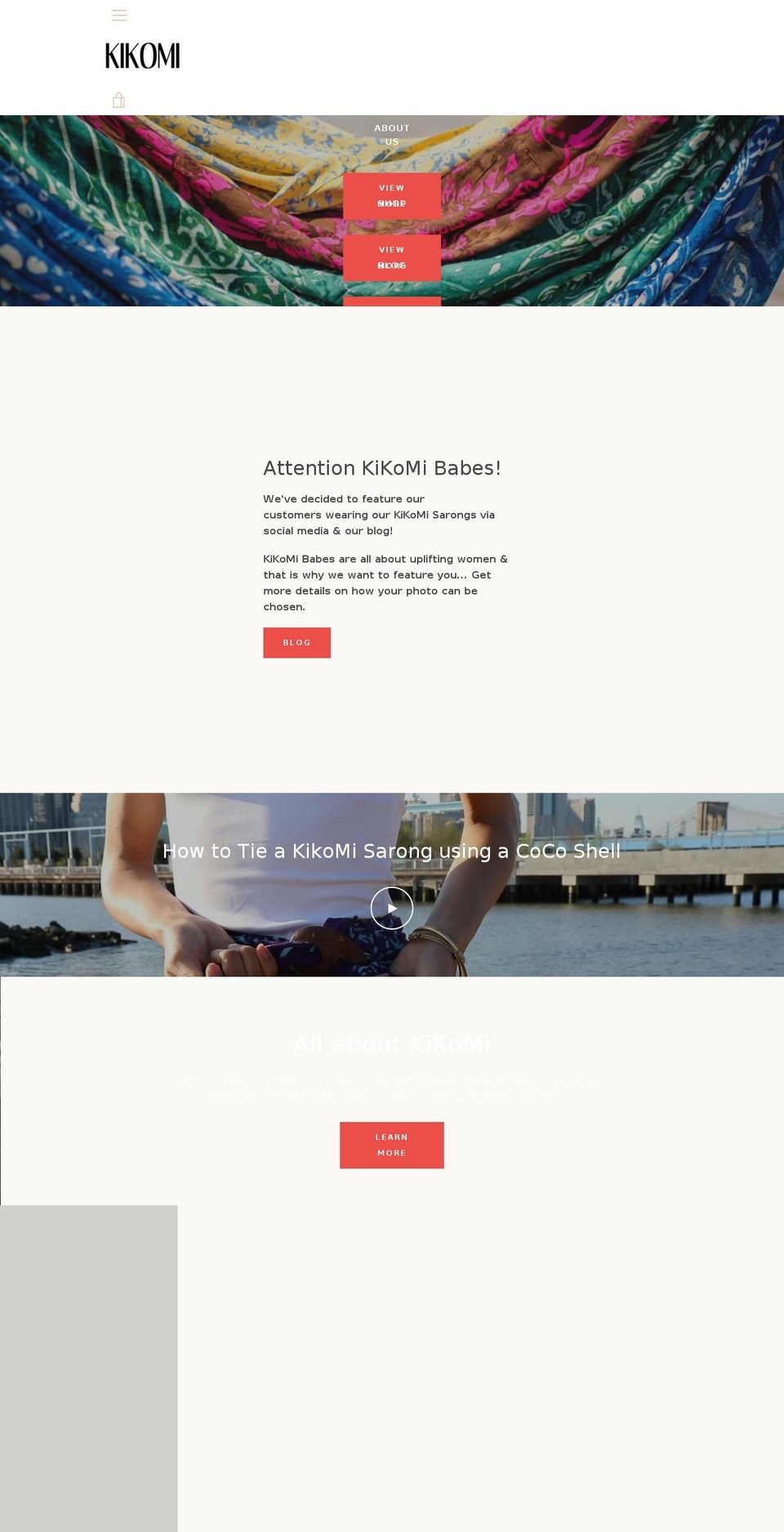 kikomi.com — Shopify storefront screenshot