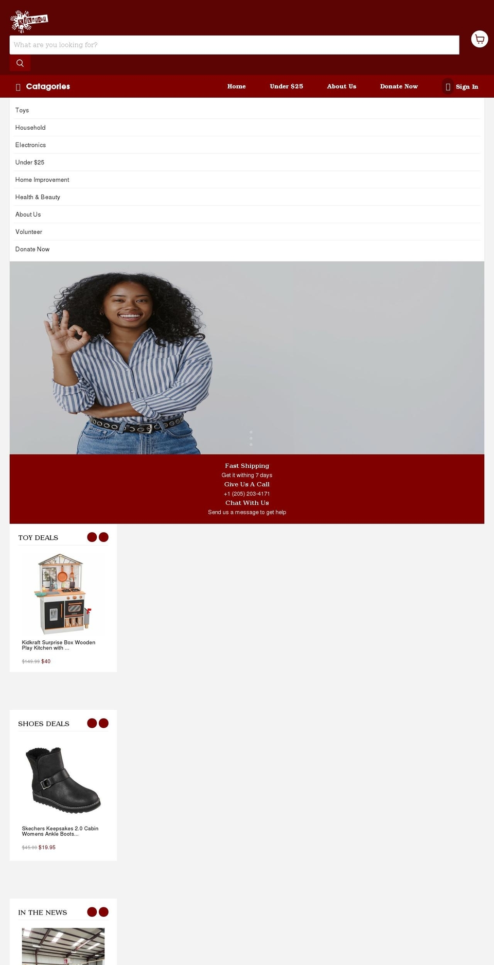kikstartstore.org shopify website screenshot