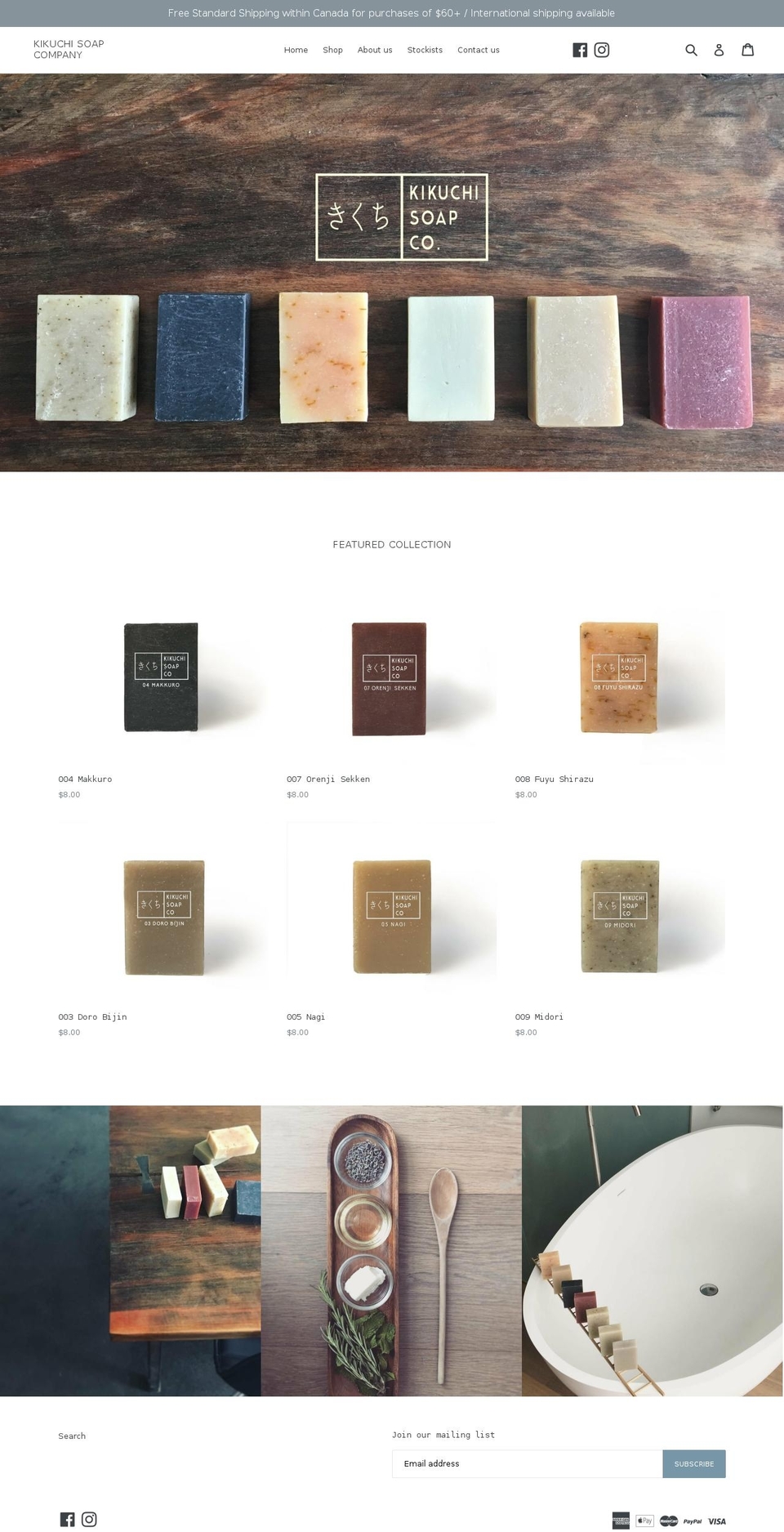 kikuchisoap.com — Shopify storefront screenshot