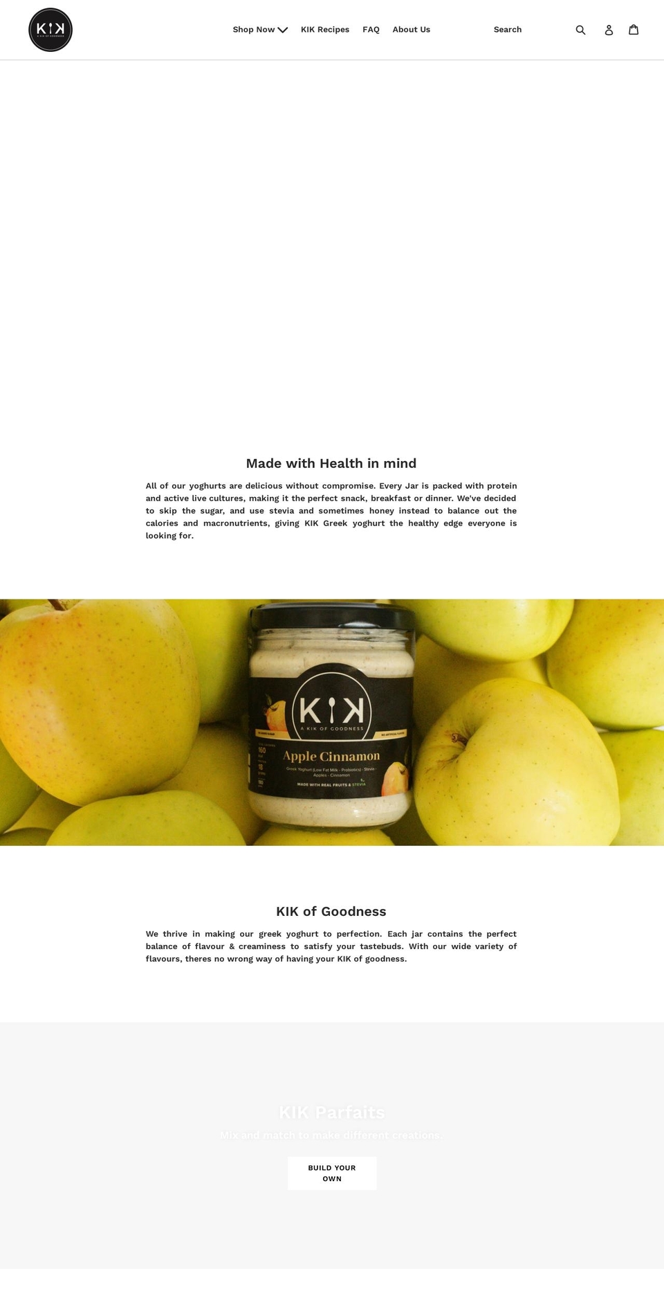 kikyoghurt.com — Shopify storefront screenshot