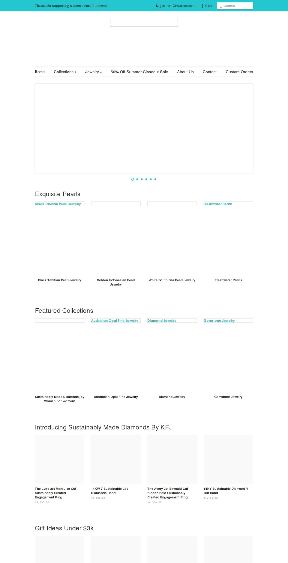 kilaueafinejewelry.com shopify website screenshot