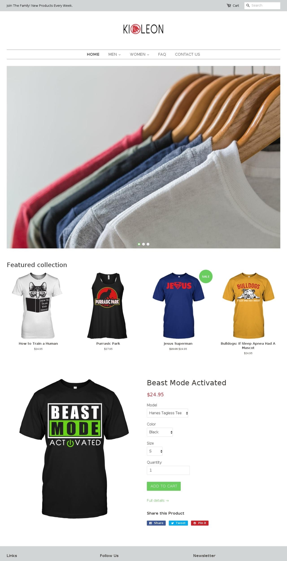 kileon.com — Shopify storefront screenshot