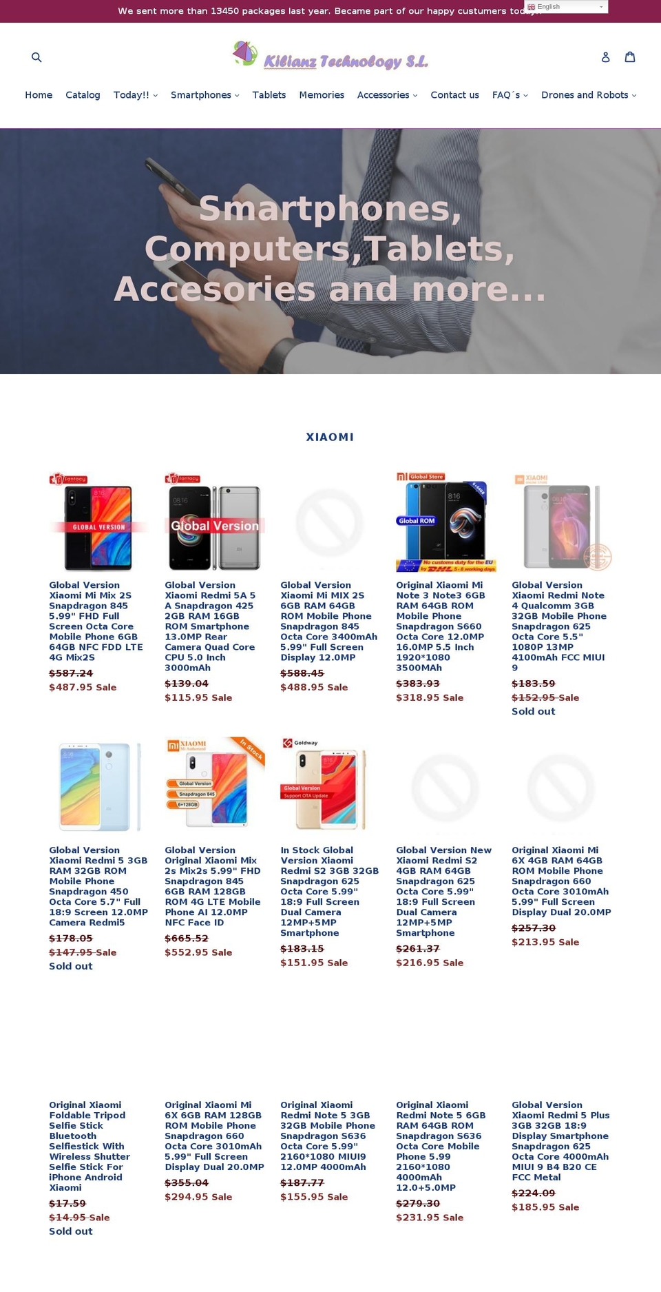 kilianz.com shopify website screenshot