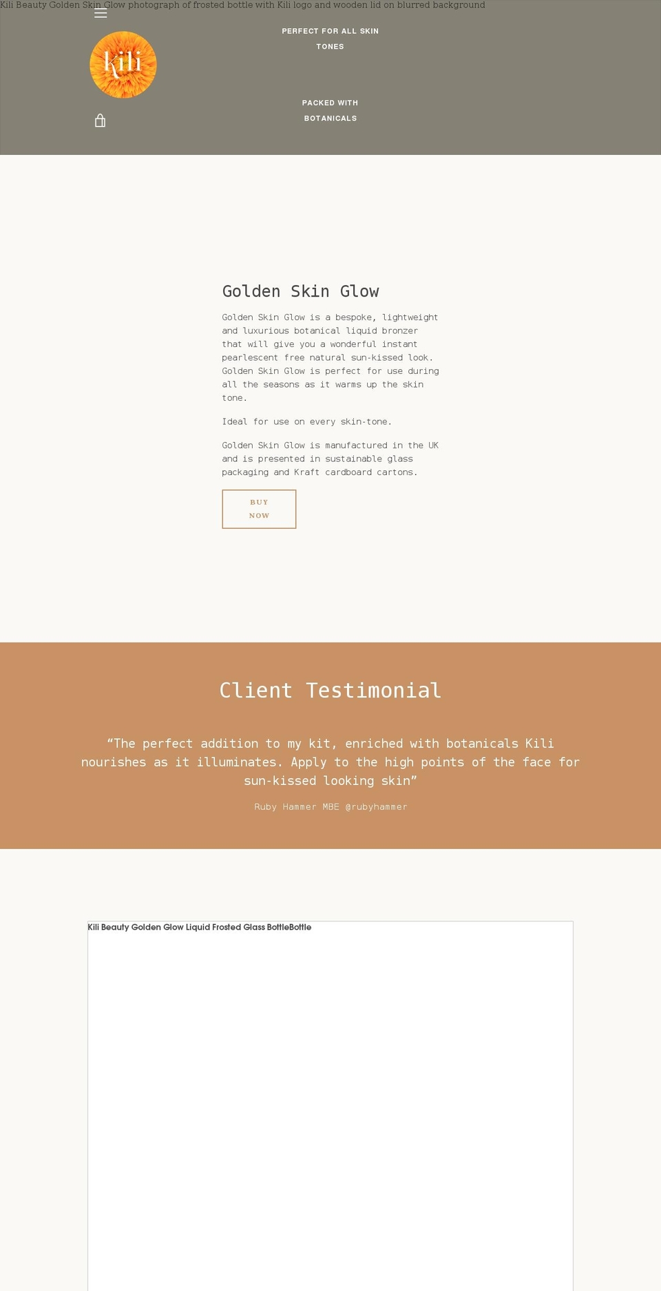 kilibeauty.com shopify website screenshot