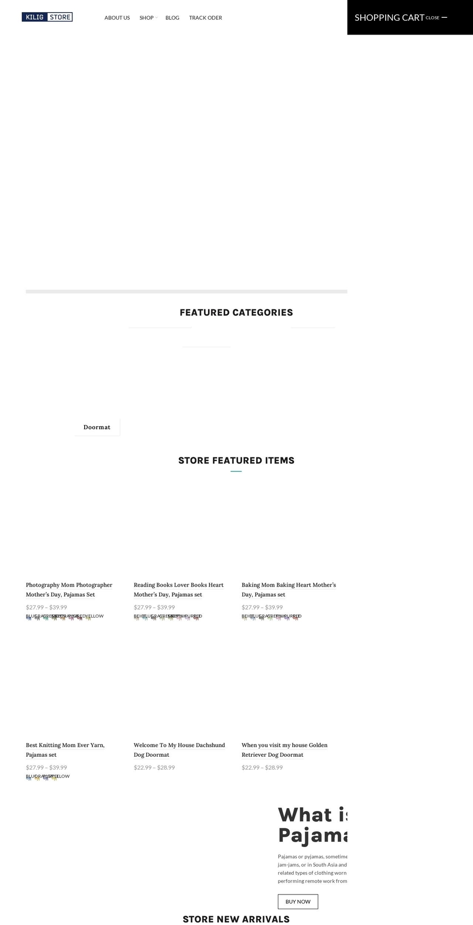 kiligstore.com — Shopify storefront screenshot