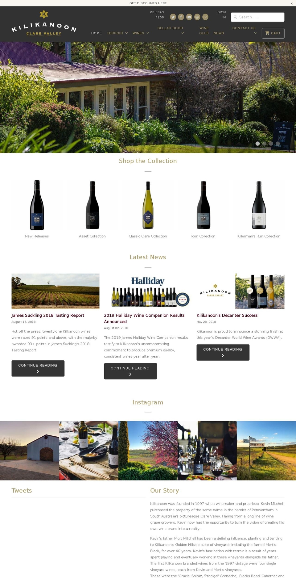 kilikanoon.com.au shopify website screenshot