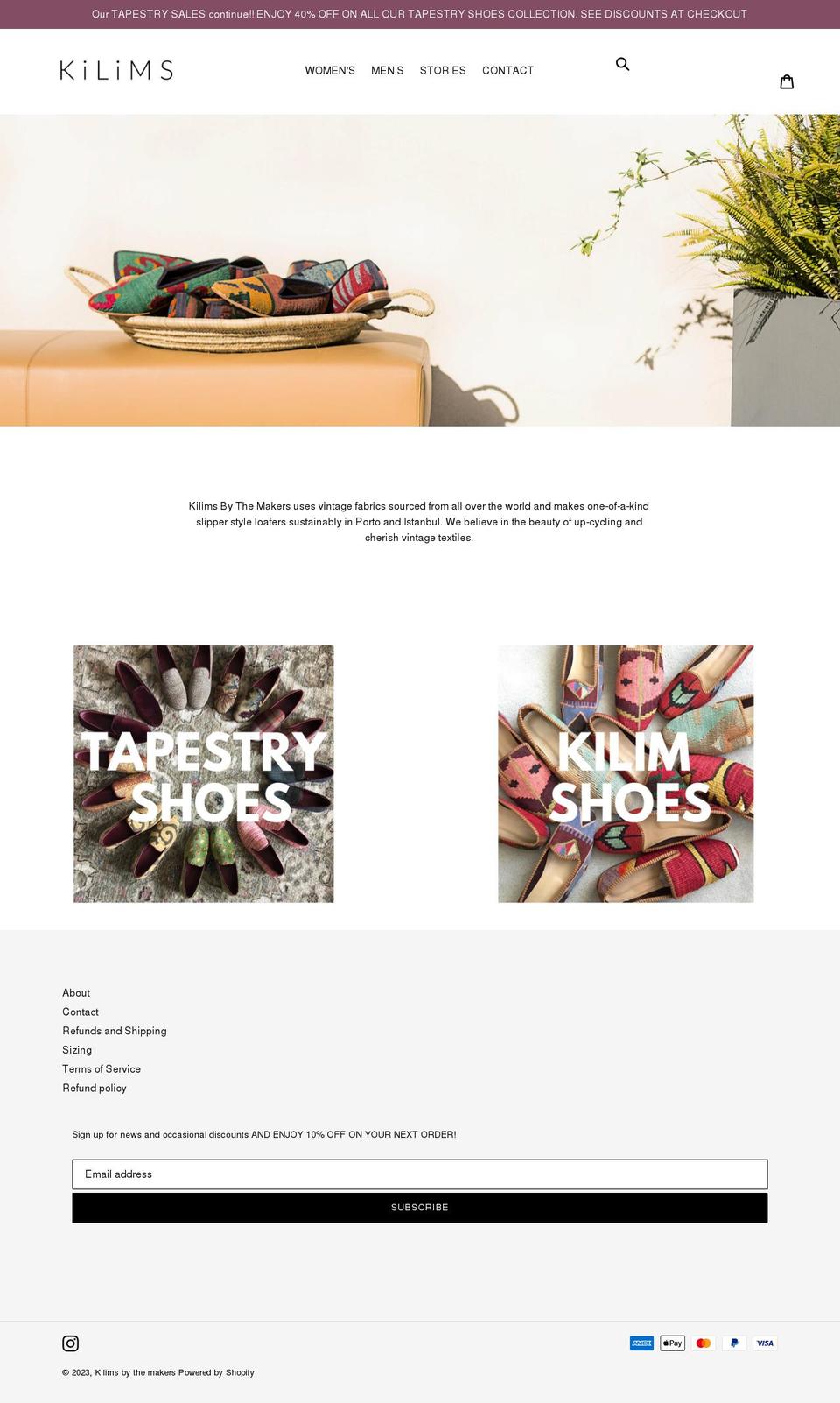 kilimsby.com — Shopify storefront screenshot