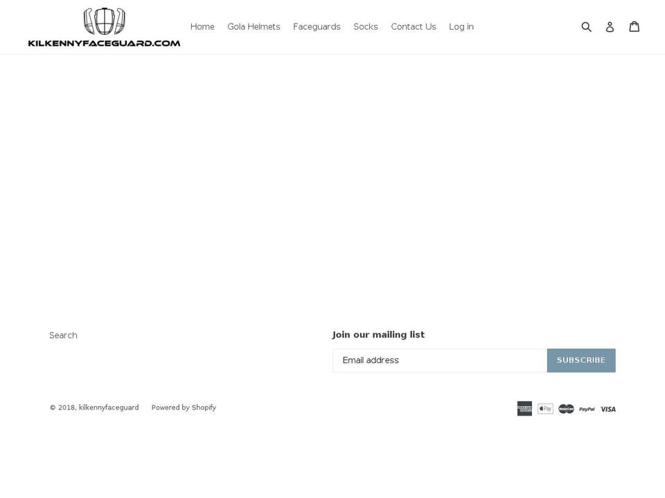 kilkennyfaceguard.com — Shopify storefront screenshot