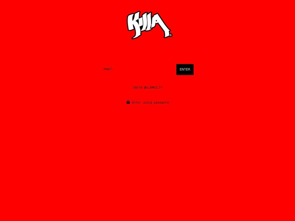 killamentality.com shopify website screenshot