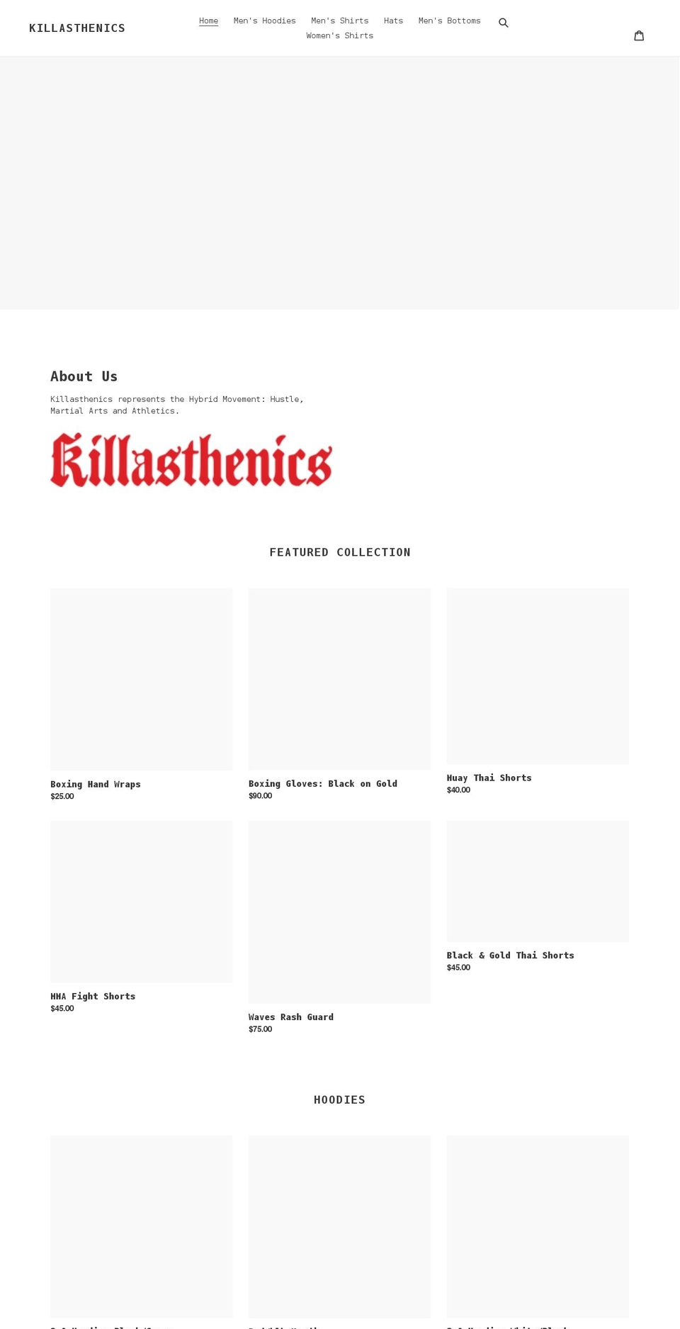 killasthenics.com shopify website screenshot
