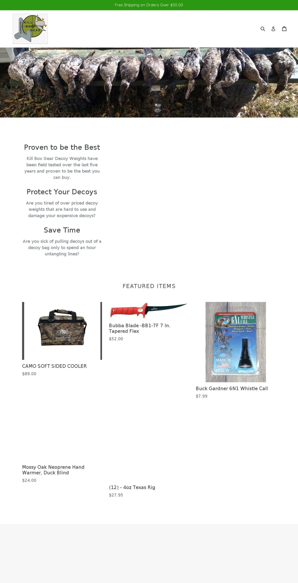 killboxgear.com — Shopify storefront screenshot