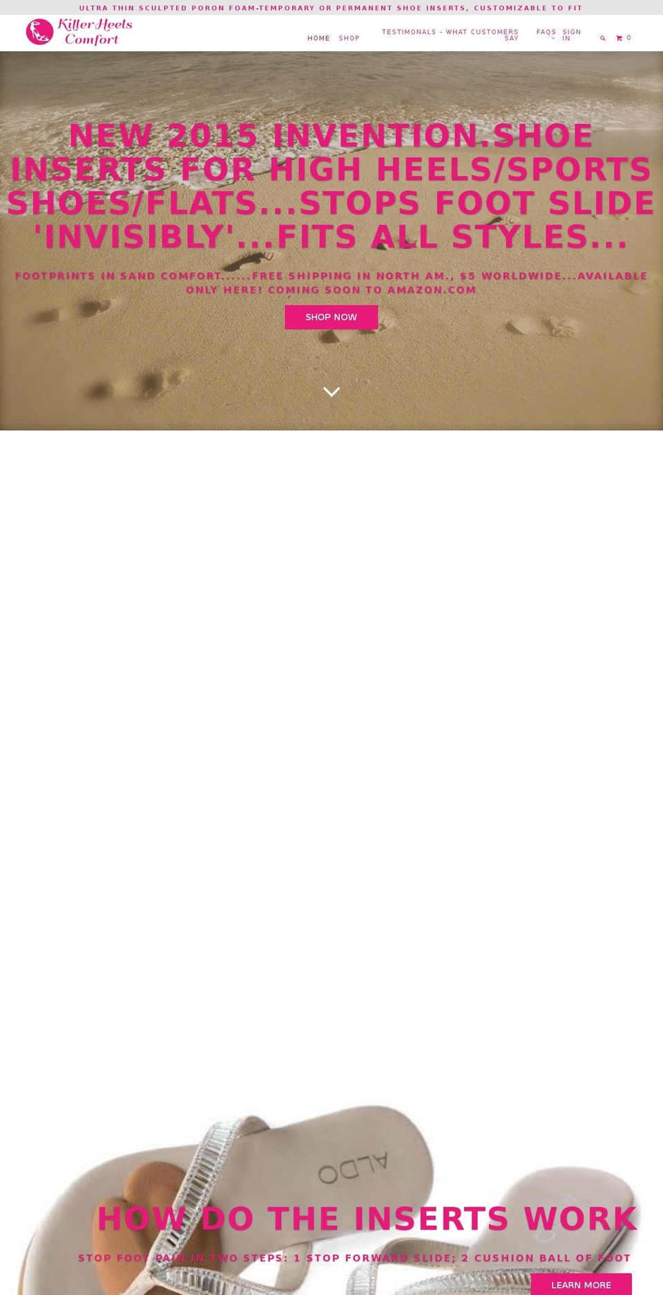 killerheelscomfort.com shopify website screenshot