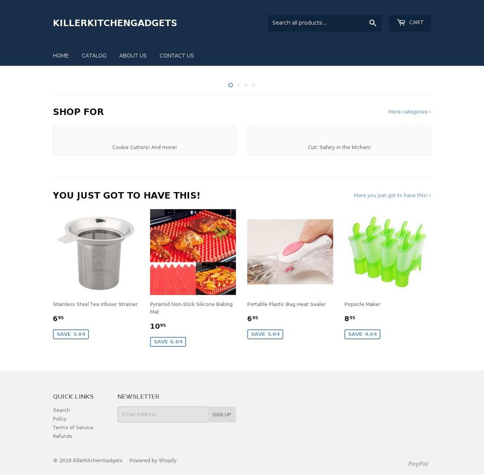 killerkitchengadgets.com — Shopify storefront screenshot