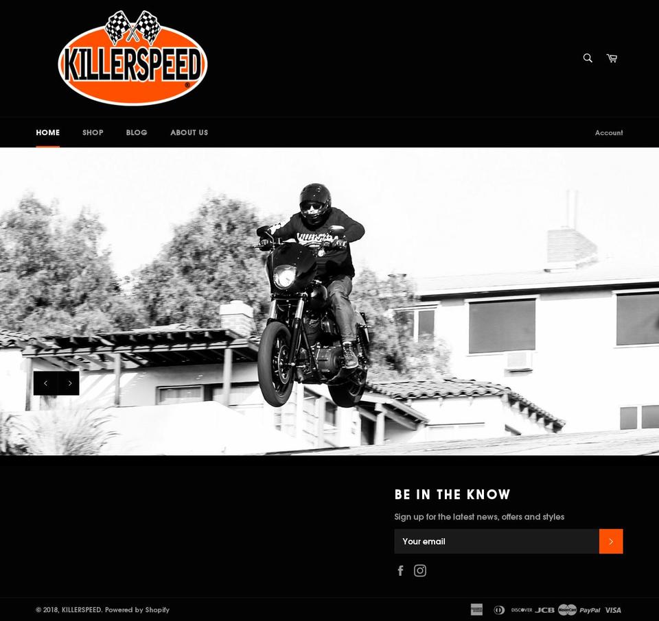 killerspeedusa.com — Shopify storefront screenshot