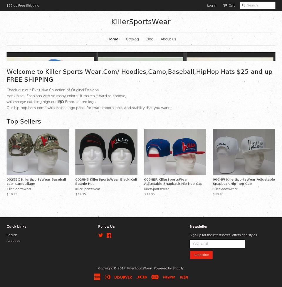 killersportswear.com shopify website screenshot