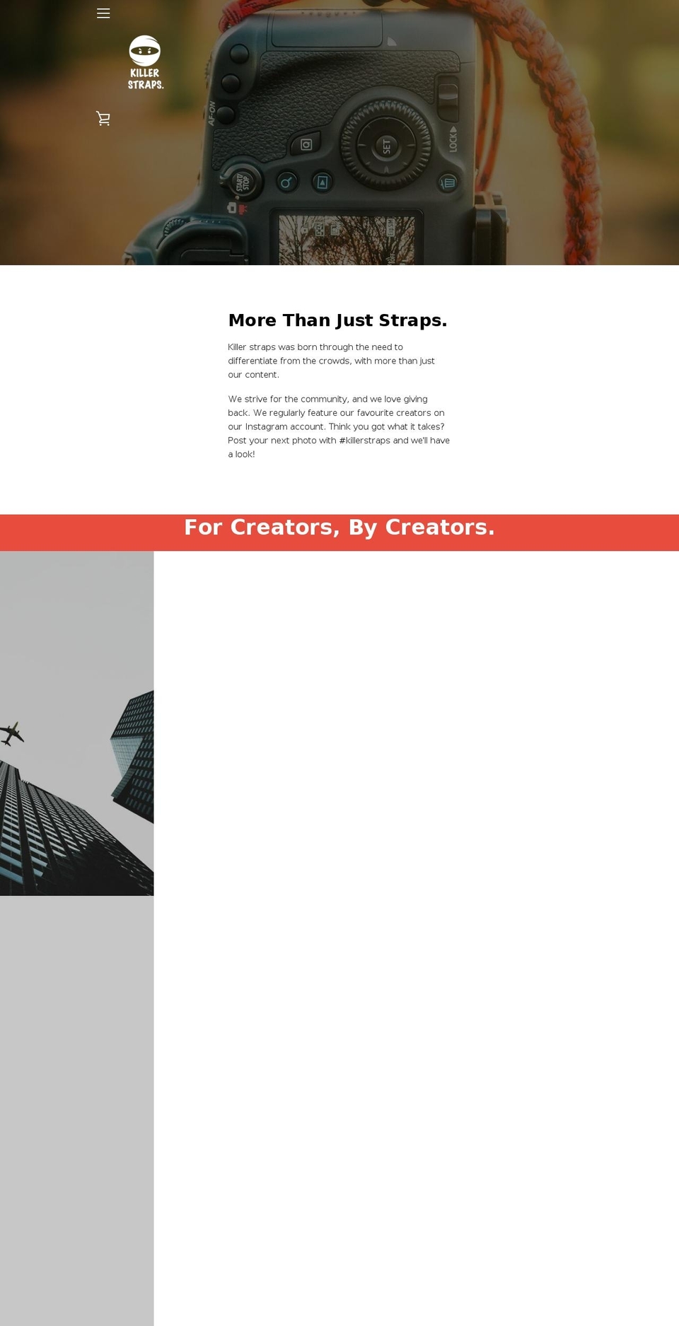 Narrative - Main Theme Shopify theme site example killerstraps.com