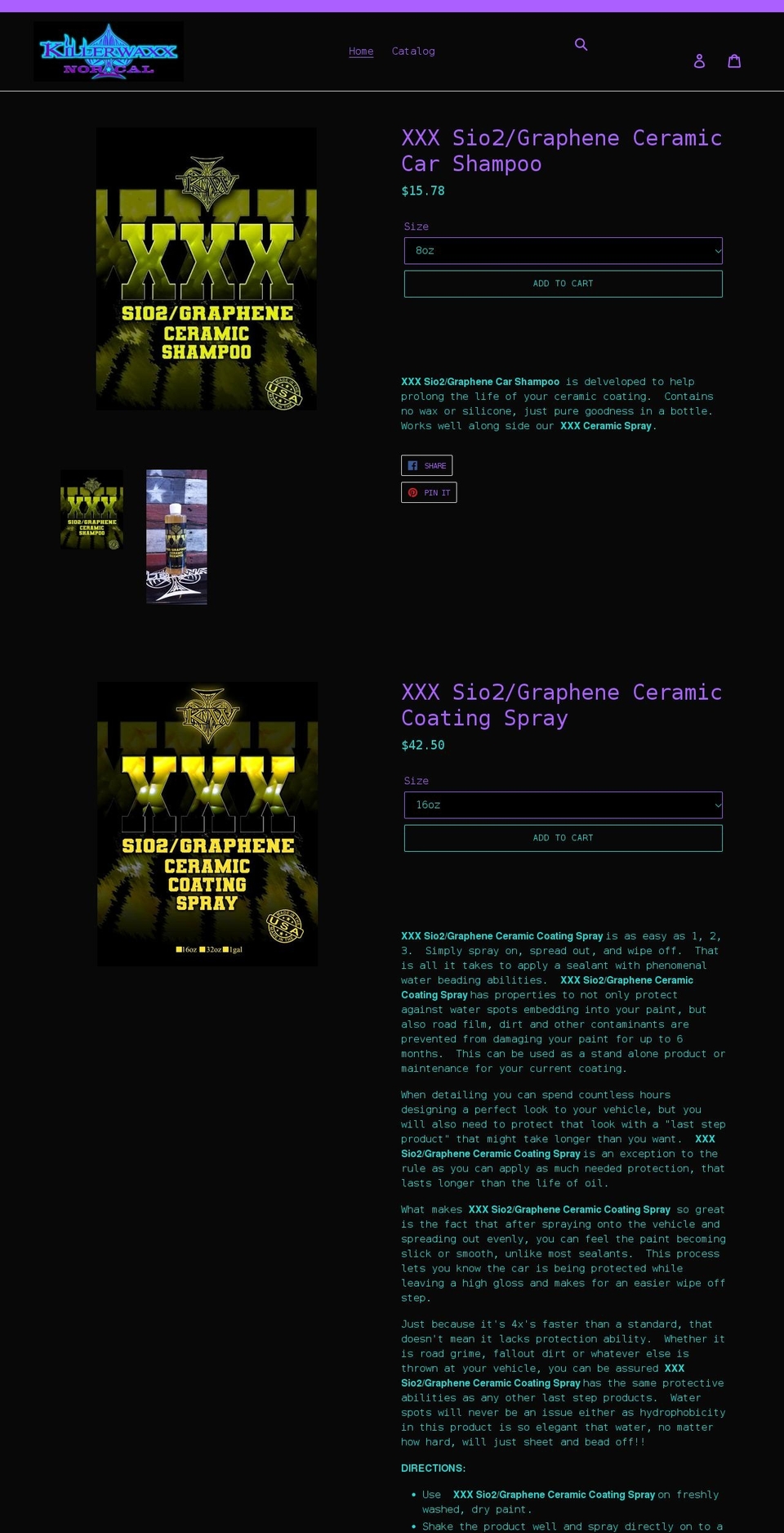 killerwaxxnorcal.com shopify website screenshot