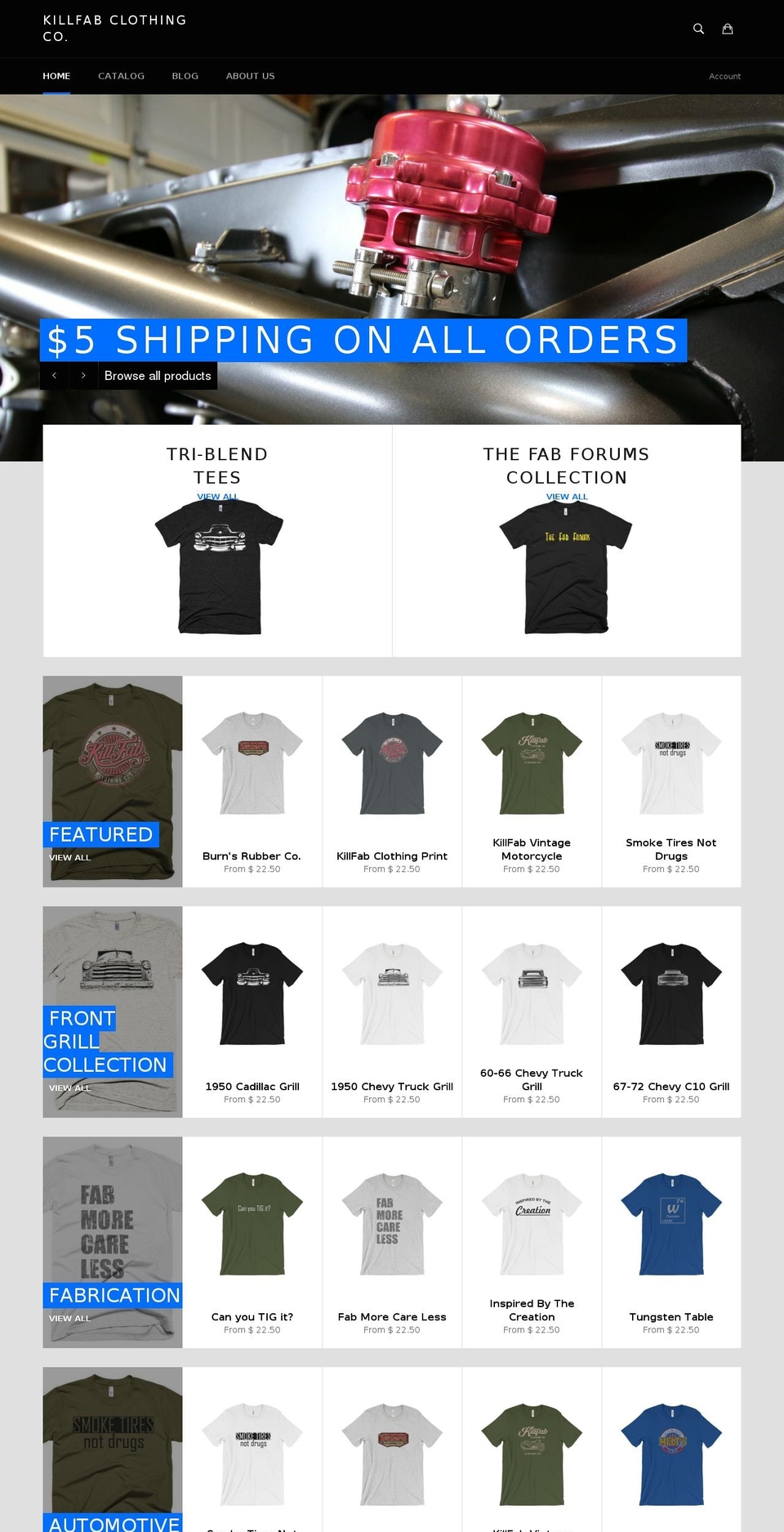 killfab.com shopify website screenshot