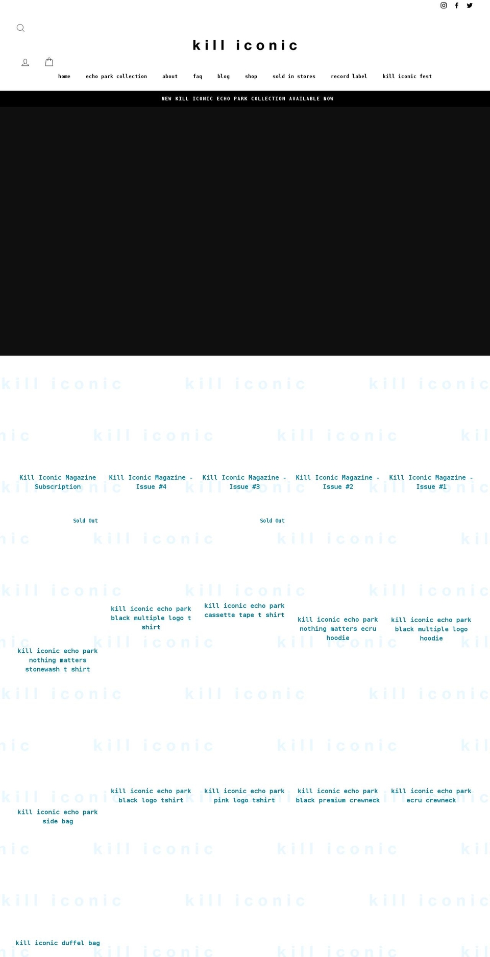 killiconic.com shopify website screenshot