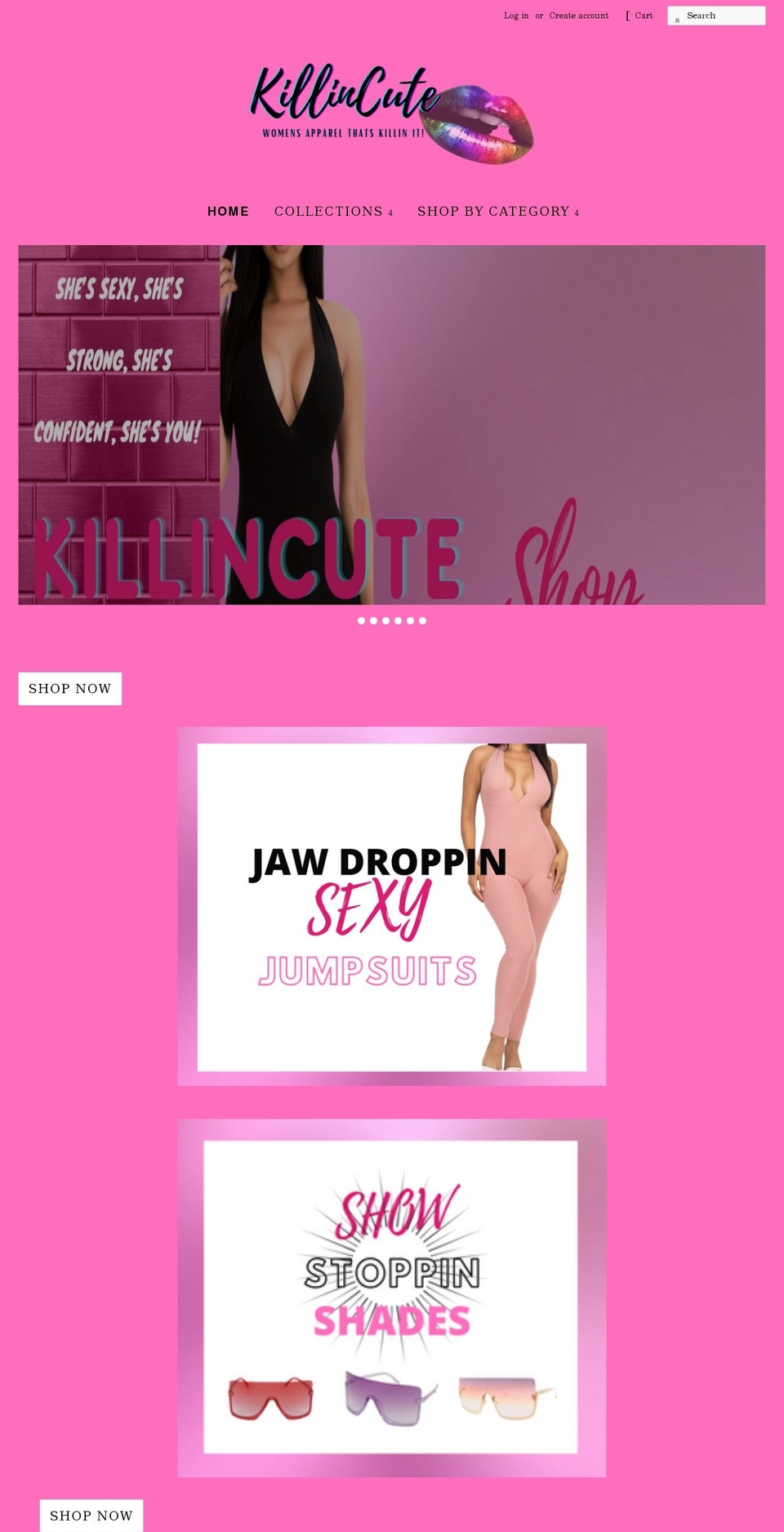 killincute.com shopify website screenshot