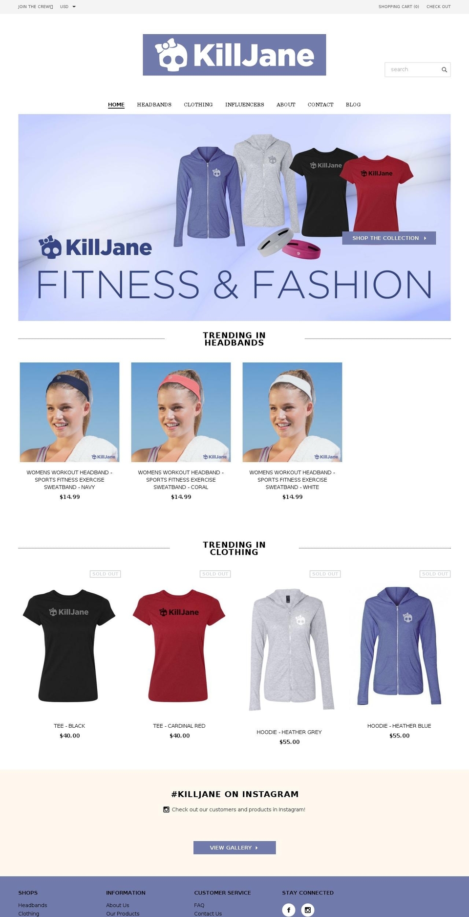 killjane.com shopify website screenshot