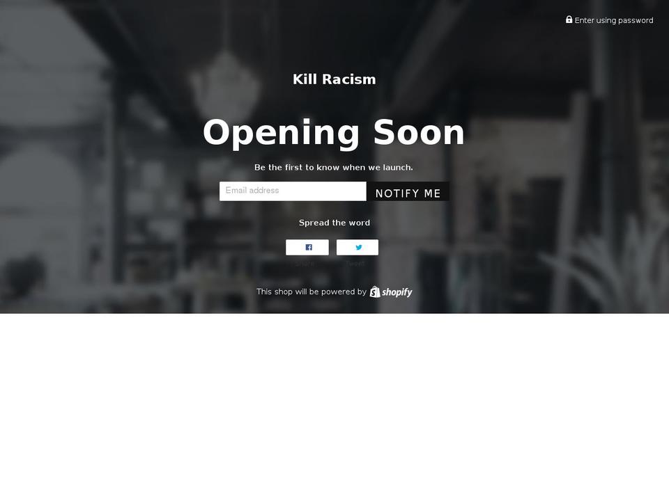 killracism.com shopify website screenshot