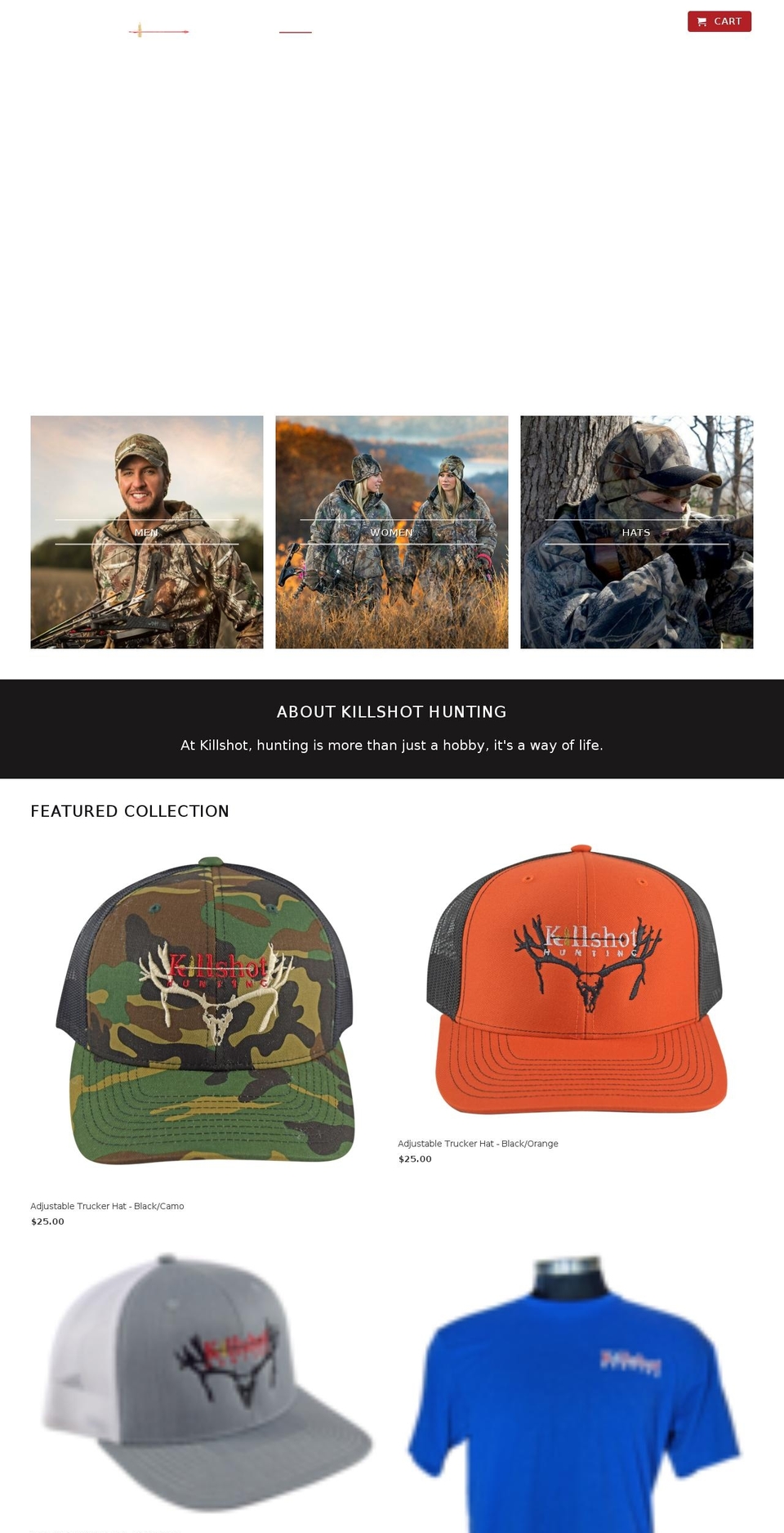 killshothunting.com shopify website screenshot