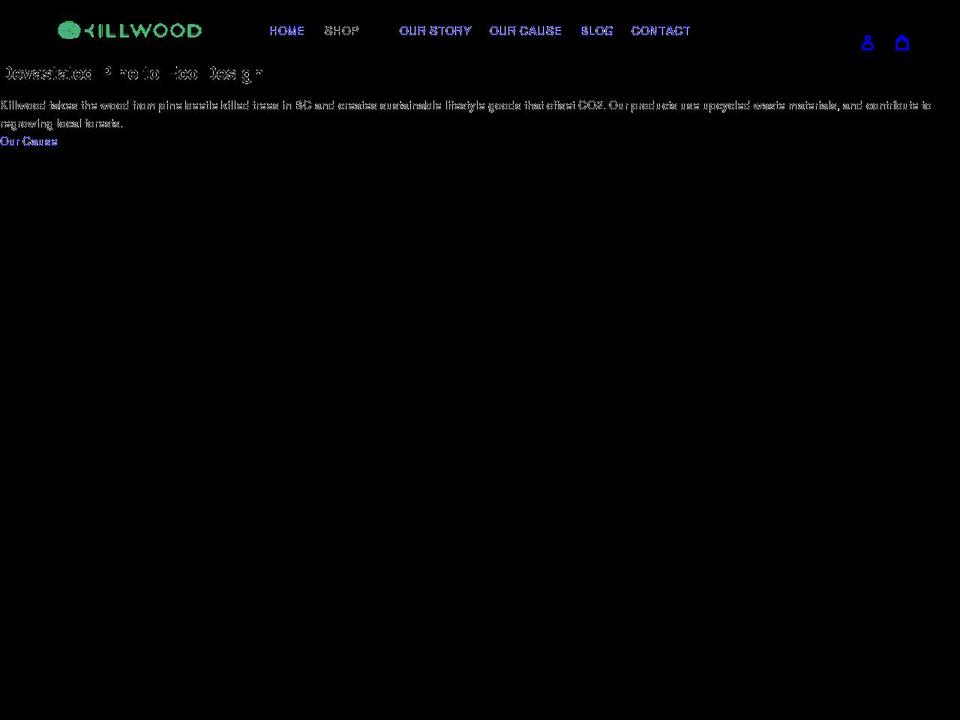 killwood.ca shopify website screenshot